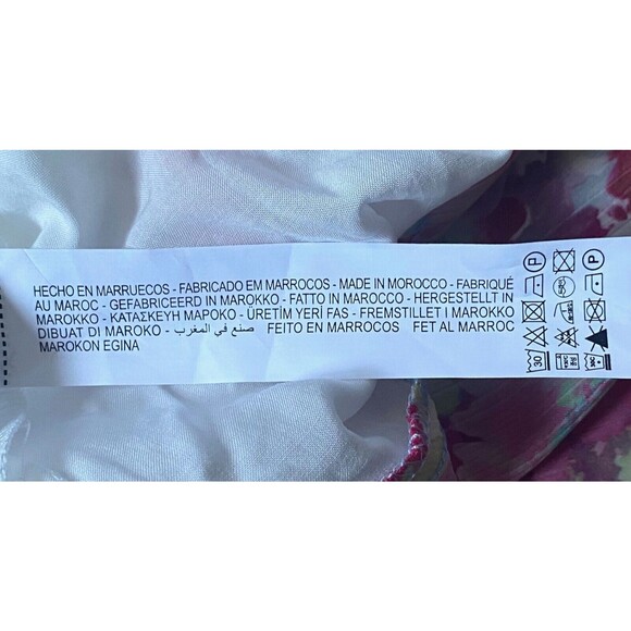 Zara Dress Womens S Multicolor Floral Satin Effect Tiered Mini Drawstrings NWT - Picture 16 of 16